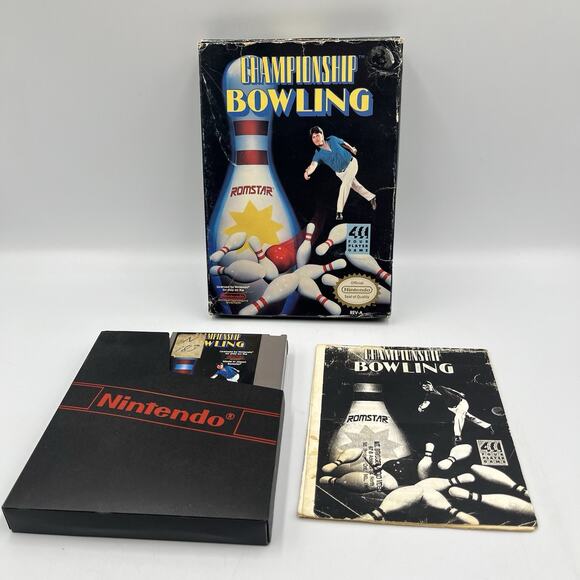 Championship Bowling (Nintendo Entertainment System, 1989) NES Complete CIB - Picture 6 of 14